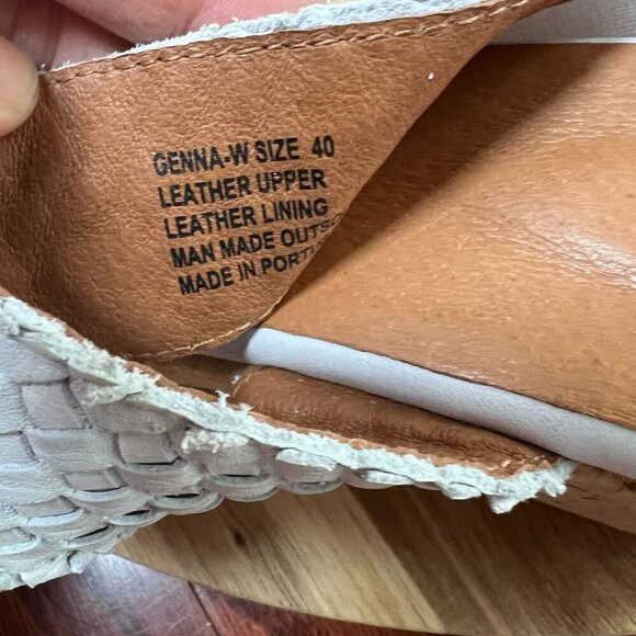 Miz Mooz GENNA Woven Heeled Sandals 40W / 9-9.5W in White Leather - Picture 8 of 11